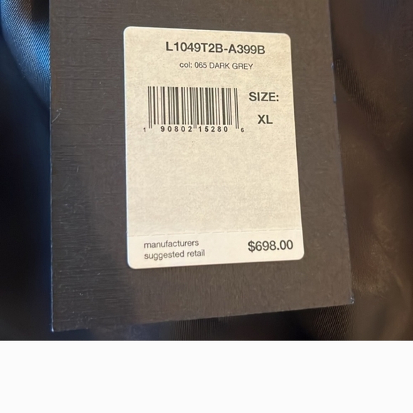 John Varvatos Black 100% Goat Skin Moro Style Jacket, size XL - Picture 6 of 7